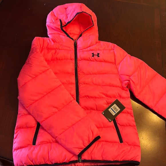 Pink Under Armour puffer coat - Picture 1 of 1
